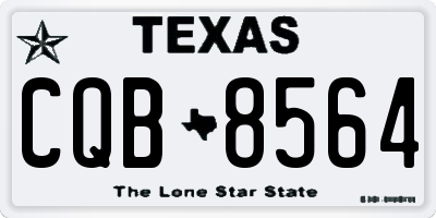 TX license plate CQB8564