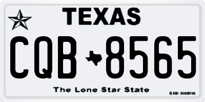 TX license plate CQB8565