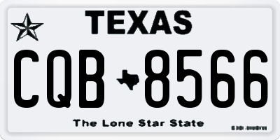 TX license plate CQB8566