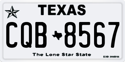 TX license plate CQB8567