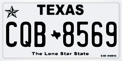 TX license plate CQB8569