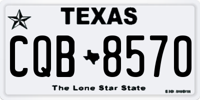 TX license plate CQB8570