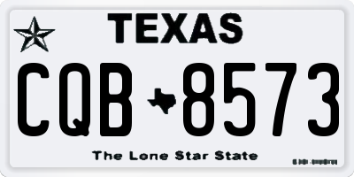 TX license plate CQB8573