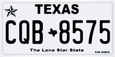 TX license plate CQB8575