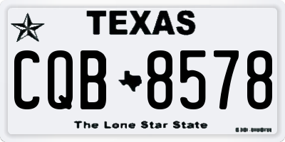 TX license plate CQB8578