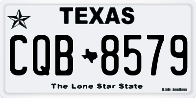 TX license plate CQB8579