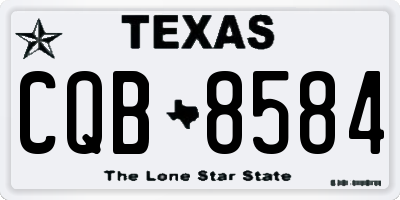 TX license plate CQB8584