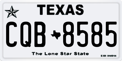 TX license plate CQB8585