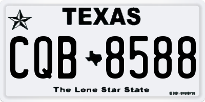 TX license plate CQB8588