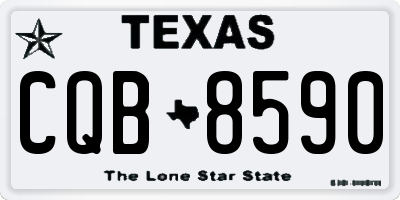 TX license plate CQB8590