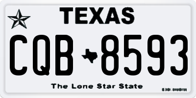 TX license plate CQB8593