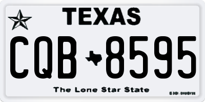 TX license plate CQB8595