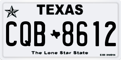 TX license plate CQB8612