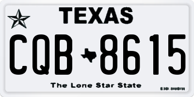 TX license plate CQB8615