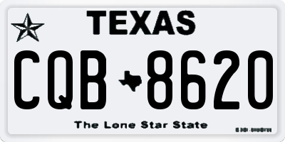 TX license plate CQB8620