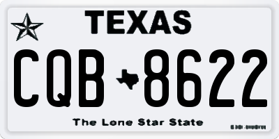 TX license plate CQB8622