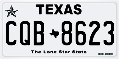 TX license plate CQB8623