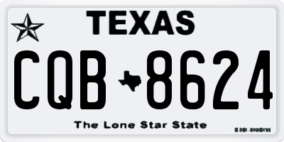 TX license plate CQB8624