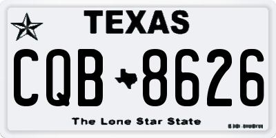 TX license plate CQB8626