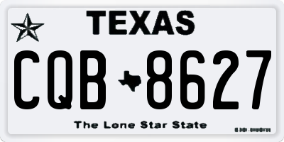 TX license plate CQB8627