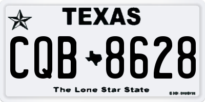 TX license plate CQB8628