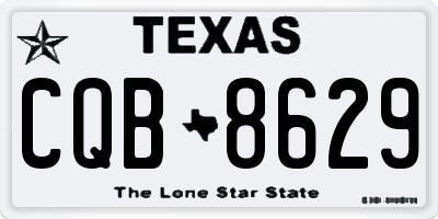 TX license plate CQB8629