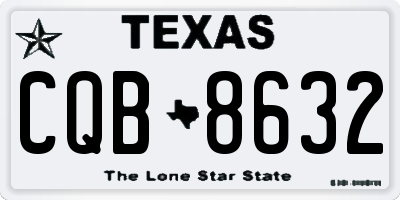 TX license plate CQB8632