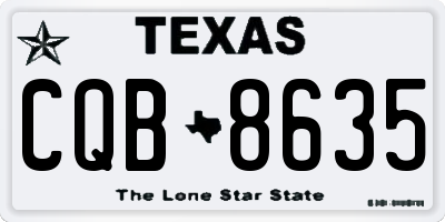 TX license plate CQB8635