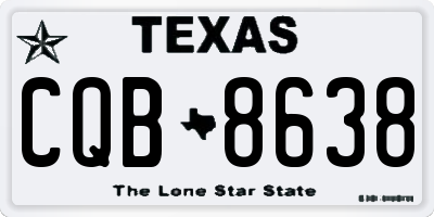TX license plate CQB8638