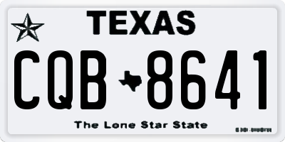TX license plate CQB8641