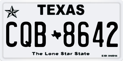 TX license plate CQB8642