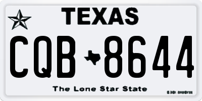 TX license plate CQB8644
