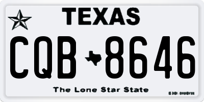 TX license plate CQB8646