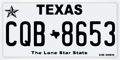 TX license plate CQB8653