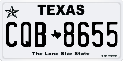 TX license plate CQB8655