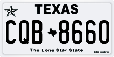 TX license plate CQB8660
