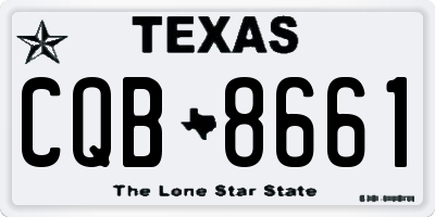 TX license plate CQB8661