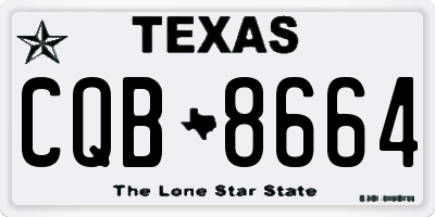 TX license plate CQB8664
