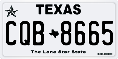 TX license plate CQB8665