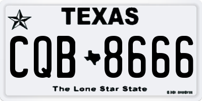 TX license plate CQB8666