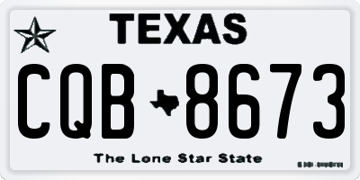 TX license plate CQB8673
