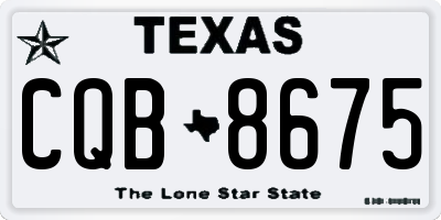 TX license plate CQB8675