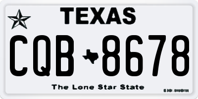 TX license plate CQB8678