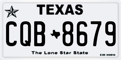 TX license plate CQB8679