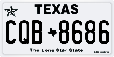 TX license plate CQB8686