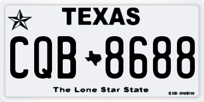 TX license plate CQB8688