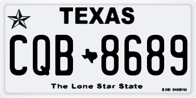 TX license plate CQB8689
