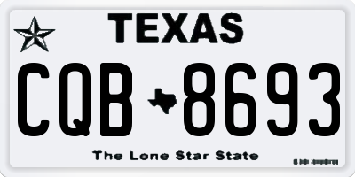 TX license plate CQB8693