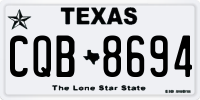TX license plate CQB8694