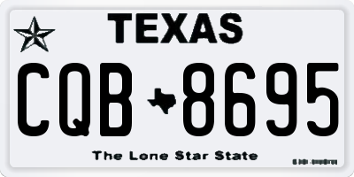 TX license plate CQB8695